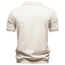AIOPESON Men's Breathable Silky Polo Shirt Solid Color Soft Skin-Friendly Casual Cool Old Money Style Male Polo Shirts