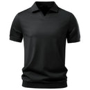 AIOPESON Men's Breathable Silky Polo Shirt Solid Color Soft Skin-Friendly Casual Cool Old Money Style Male Polo Shirts
