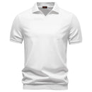 AIOPESON Men's Breathable Silky Polo Shirt Solid Color Soft Skin-Friendly Casual Cool Old Money Style Male Polo Shirts