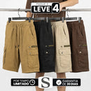 [Leve 4. Pague Só 2!] Bermuda Tática Havoc Masculina em Algodão e Poliéster de Alta Resistência com Bolsos Cargo Multifuncionais